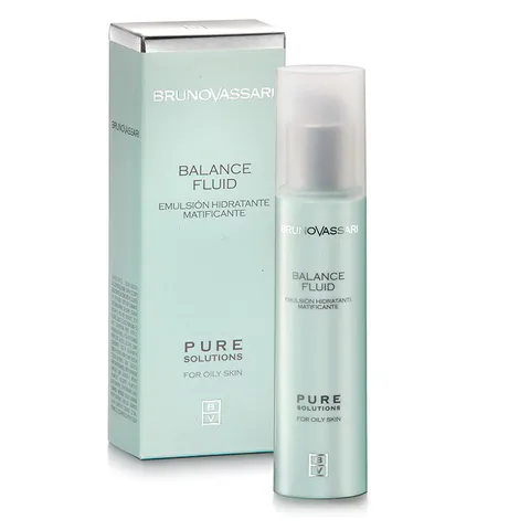 Nhũ tương kiềm dầu Bruno Vassari Pure Solutions Balance Fluid 50ml - Dưỡng ẩm, se khít lỗ chân lông, ngăn ngừa mụn cho da dầu