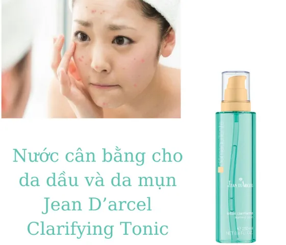 Nước Cân Bằng Da Jean D'Arcel Clarifying Tonic 250ml - Giúp Kiểm Soát Dầu Nhờn, Ngừa Mụn, Se Khít Lỗ Chân Lông Cho Da Dầu Mụn