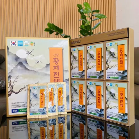 Nước chiết xuất hồng sâm núi đông trùng hoàng đế KGF - Thức uống bổ dưỡng tăng cường sức khỏe, hỗ trợ miễn dịch và tinh thần, 30 gói x 50ml