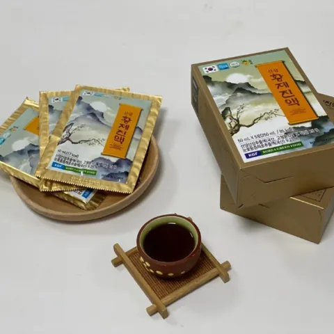 Nước chiết xuất hồng sâm núi đông trùng hoàng đế KGF - Thức uống bổ dưỡng tăng cường sức khỏe, hỗ trợ miễn dịch và tinh thần, 30 gói x 50ml