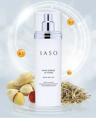 Nước Hoa Hồng Dưỡng Trắng Da IASO White Science EX Toner 180ml - Làm Sạch Sâu, Ngăn Ngừa Nám & Tàn Nhang, Phục Hồi Độ Ẩm Da