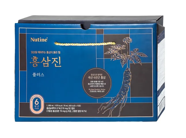 Nước Hồng Sâm Hongsamjin Plus Hàn Quốc - Giải Pháp Bổ Sung Năng Lượng, Tăng Cường Sức Khỏe, Hộp 15 Gói Tiện Lợi