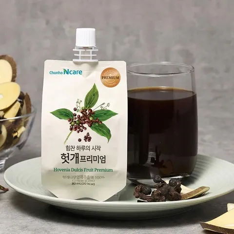 Nước Hồng Sâm Nho Khô Chunho Ncare - Giải Độc Gan, Thanh Lọc Cơ Thể, Hương Vị Ngọt Dịu, Hộp 30 Gói 80ml