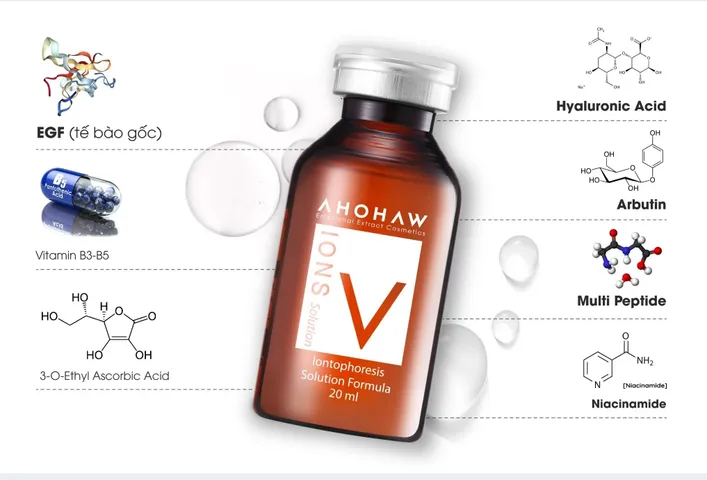 Serum Cấp Ẩm Ahohaw Ions V Solution - Hỗ Trợ Làm Dịu, Bảo Vệ Và Tái Tạo Da Nhạy Cảm, Chứa SRGF H1 Complex 20ml