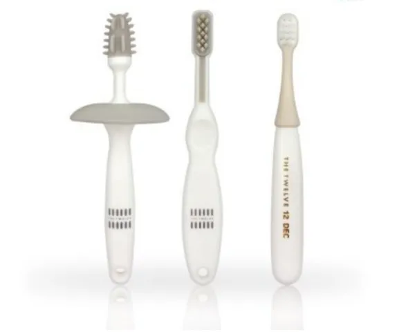 Set Bàn Chải Đánh Răng 3 Giai Đoạn The Twelve cho Bé - An Toàn, Dễ Sử Dụng, Hỗ Trợ Chăm Sóc Răng Miệng Từ Sơ Sinh