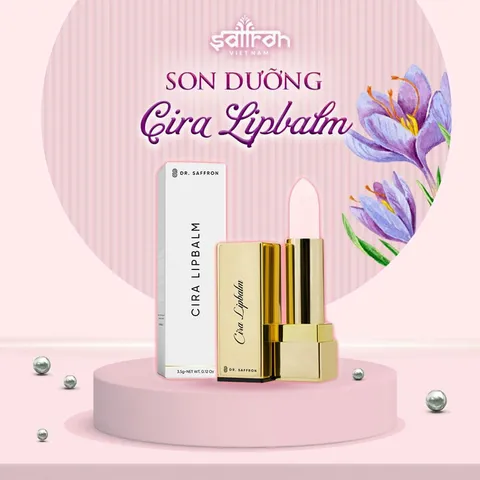 Set Quà Tặng Saffron Việt Nam - Son Dưỡng Cira Lipbalm + Serum + Nhụy Hoa Nghệ Tây - Quà Tặng Sức Khỏe Phụ Nữ Ý Nghĩa