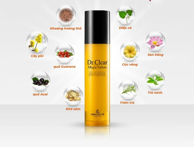 Sữa Dưỡng Ngừa Mụn The Skin House Dr. Clear Magic Lotion 50ml - Cấp Ẩm, Kiểm Soát Dầu, Chăm Sóc Da Mịn Màng