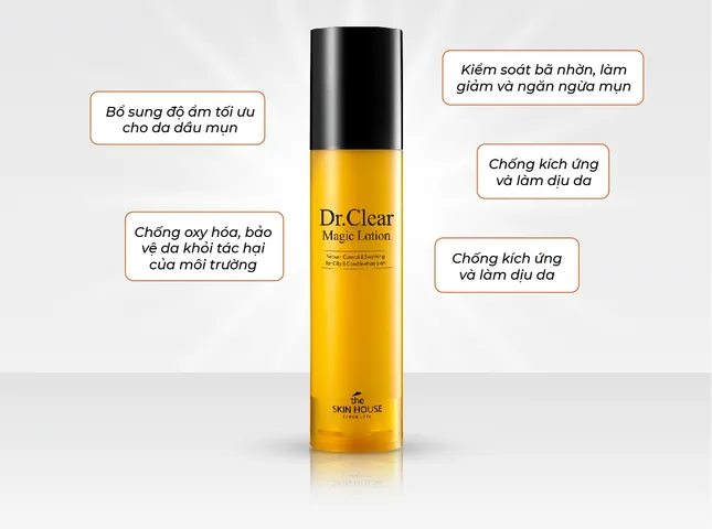 Sữa Dưỡng Ngừa Mụn The Skin House Dr. Clear Magic Lotion 50ml - Cấp Ẩm, Kiểm Soát Dầu, Chăm Sóc Da Mịn Màng