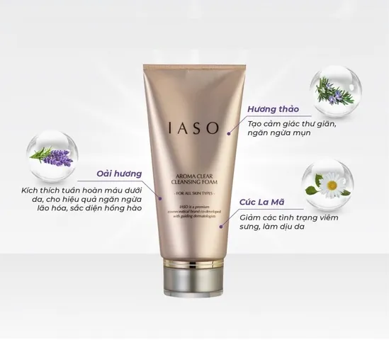 Sữa Rửa Mặt Iaso Aroma Clear Cleansing Foam 150g - Giải Pháp Dịu Nhẹ Cho Mọi Loại Da, Làm Sạch Sâu và Dưỡng Da Rạng Rỡ