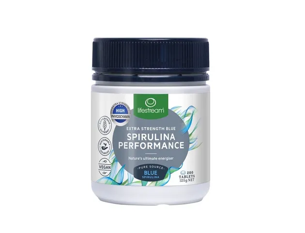 Tảo Xoắn Spirulina Lifestream New Zealand - Hỗ Trợ Bổ Sung Năng Lượng, Phục Hồi Cơ Bắp, Làm Đẹp Da, 200 Viên