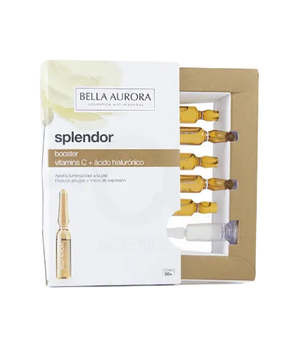 Tinh Chất Dưỡng Da Bella Aurora Splendor Vitamin C + Hyaluronic Acid - Giải Pháp Chống Lão Hóa, Làm Sáng Da, Mờ Vết Thâm, 5 Ống x 2ml