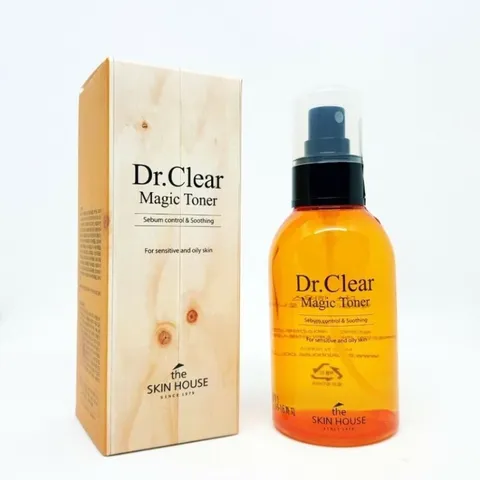 Toner Nước Hoa Hồng The Skin House Dr. Clear Magic 130ml - Hỗ Trợ Ngăn Mụn, Làm Dịu Da, Chăm Sóc Da Dầu Mụn Chất Lượng Cao