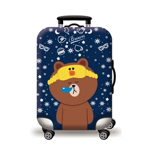 Túi Bọc Vali Let's Travel Gấu Brown Co Giãn Chống Nước, Bảo Vệ Vali Họa Tiết Dễ Thương - Đồ Du Lịch Thời Trang