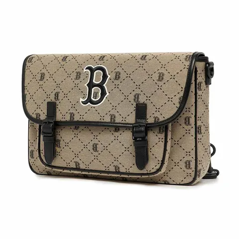 Túi Xách Trẻ Em MLB Diamond Monogram Jacquard Boston Red Sox - Balo Thời Trang Học Sinh Độc Đáo, Dây Đeo Tháo Rời