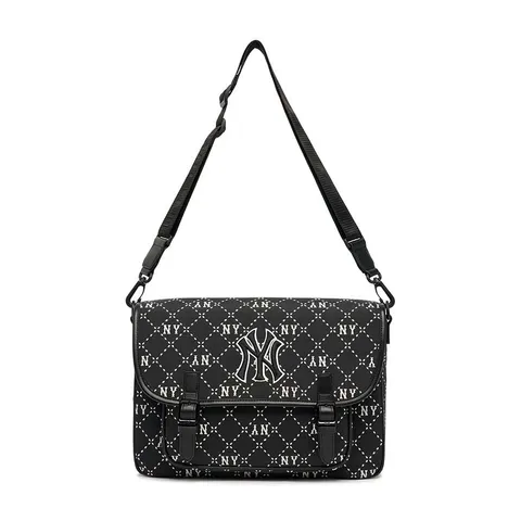 Túi Xách Trẻ Em MLB Diamond Monogram Jacquard NY Yankees - Túi Đeo Chéo Khung Chắc Chắn, Thiết Kế Thời Trang Đen