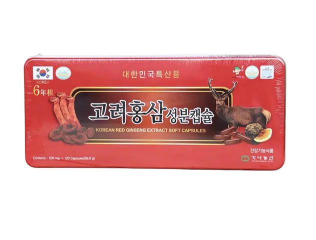 Viên Đạm Sâm Nhung Hươu Linh Chi Kana Nongsan 120 Viên - Hỗ Trợ Bồi Bổ Sức Khỏe, Bảo Vệ Gan, Tăng Cường Miễn Dịch