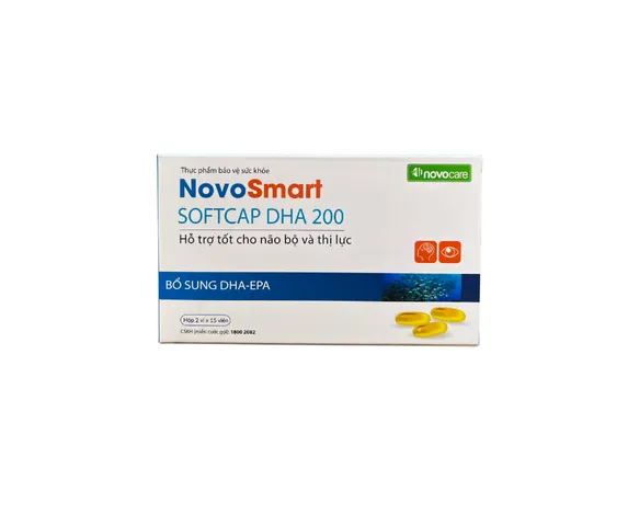 Viên Uống Bổ Não Và Mắt Novosmart Softcap DHA 200 - Hỗ Trợ Trí Nhớ & Thị Lực Cho Người Lớn & Trẻ Em, Dễ Nuốt, An Toàn