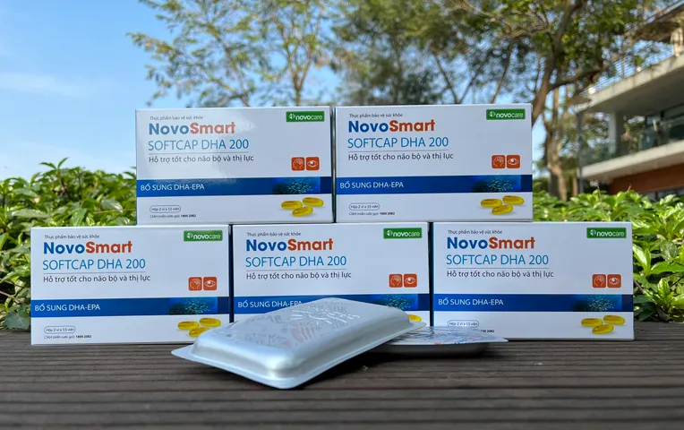 Viên Uống Bổ Não Và Mắt Novosmart Softcap DHA 200 - Hỗ Trợ Trí Nhớ & Thị Lực Cho Người Lớn & Trẻ Em, Dễ Nuốt, An Toàn