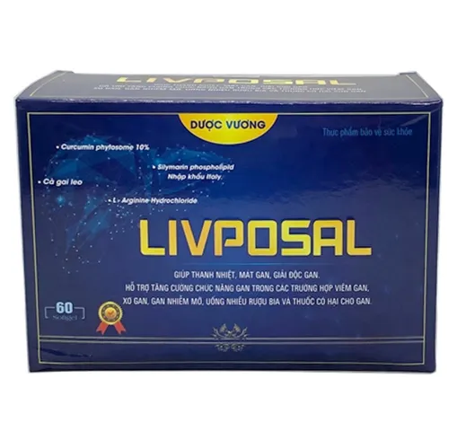 Viên Uống Bổ Gan Livposal Dược Vương - Hỗ Trợ Thanh Nhiệt, Tiêu Độc, Tăng Cường Chức Năng Gan, 60 Viên Chính Hãng