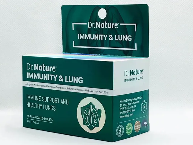 Viên uống bổ phổi Dr. Nature Immunity & Lung 60 viên - Tăng cường miễn dịch, hỗ trợ sức khỏe phổi tự nhiên, không chất bảo quản