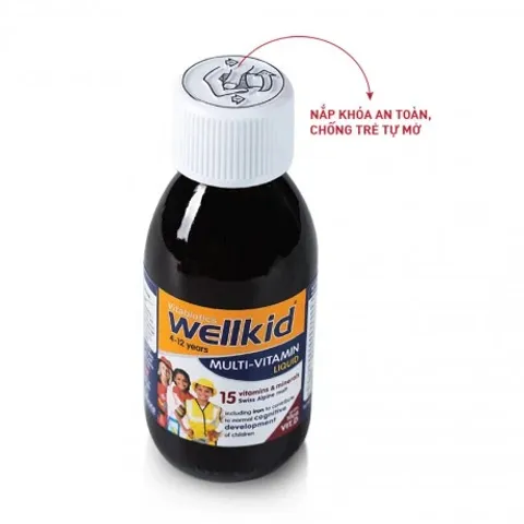 Siro Wellkid Multivitamin Liquid 150ml - Vitamin tổng hợp cho trẻ từ 4-12 tuổi, tăng cường sức đề kháng và phát triển toàn diện