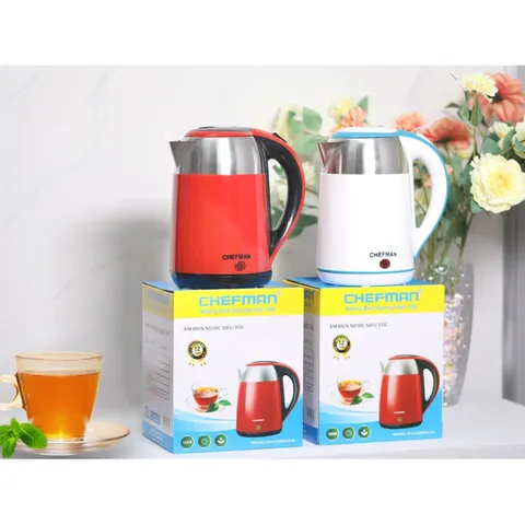 Ấm Siêu Tốc Chefman CM-723 2L - Bình Đun Nước Nhanh Chóng, An Toàn, Thiết Kế Hiện Đại, Tự Động Ngắt Điện Khi Nước Sôi