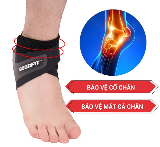 Băng Bảo Vệ Cổ Chân Mắt Cá Chân GoodFit GF611A Cao Cấp - Chất Liệu Thoáng Khí, Đàn Hồi, Ngăn Chấn Thương Cho Vận Động Thể Thao