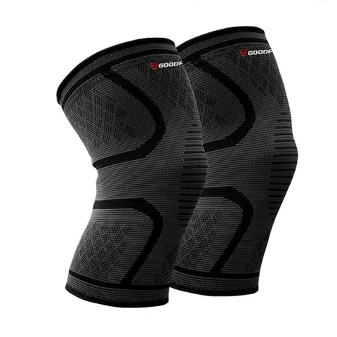Băng Đầu Gối Thể Thao GoodFit GF518K - Đen - Bảo Vệ Chấn Thương Khi Tập Gym, Chơi Thể Thao, Dành Cho Nam Nữ