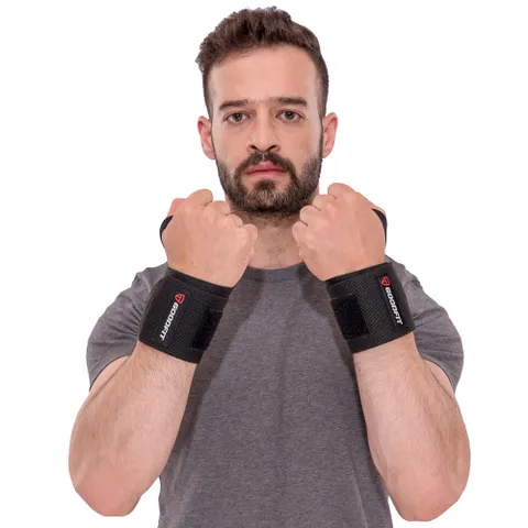 Băng quấn cổ tay tập gym Goodfit GF301W màu đen - Hỗ trợ tăng lực, giảm chấn thương cho người tập thể hình, dụng cụ thể thao chất lượng.