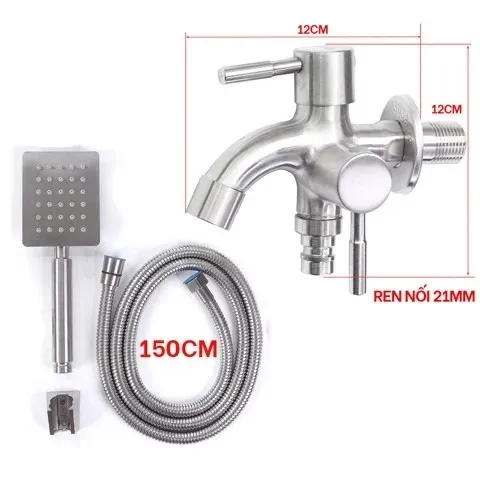 Bộ vòi sen tắm inox 304 kèm củ sen lạnh và dây 1.5m Hobby Home CSV1 - Tiện lợi, bền đẹp cho không gian tắm của bạn