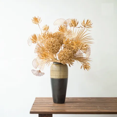 Cành Hoa Giả Ghome - Trang Trí Nhà Cửa Bắt Mắt, Hoa Sen Và Tú Cầu Bạc, Phụ Kiện Decor Nội Thất Rực Rỡ
