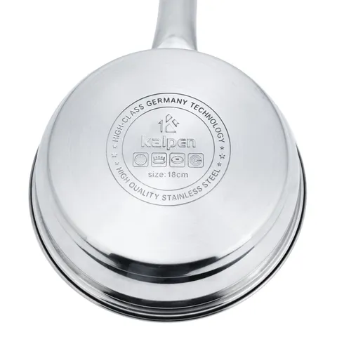 Chảo Chống Dính Inox 5 Lớp Kalpen Gliter KP-8718 - Chất Liệu Inox 304, Công Nghệ Đức, Dễ Sử Dụng Trên Tất Cả Các Loại Bếp