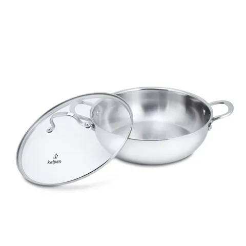 Chảo Lẩu Inox 304 Đúc Liền Kalpen KP-8528 Kích Thước 28cm - Dùng Nấu Lẩu Cho 5-6 Người, Chất Liệu Bền Bỉ, Thiết Kế Thông Minh
