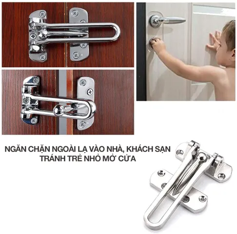 Chốt Khóa Cửa Dạng Trượt Hobby Home Decor KCT1 - Inox Chất Lượng, Thiết Kế Thông Minh, Bảo Vệ Nhà Cửa Hoàn Hảo