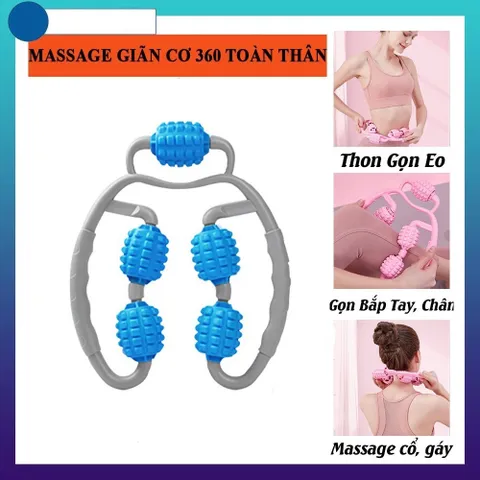 Con lăn massage giãn cơ 5 bánh xe Dobetters - Thiết bị thể thao giảm đau, xoa bóp vai tay chân, tiện dụng cho tập luyện và du lịch.