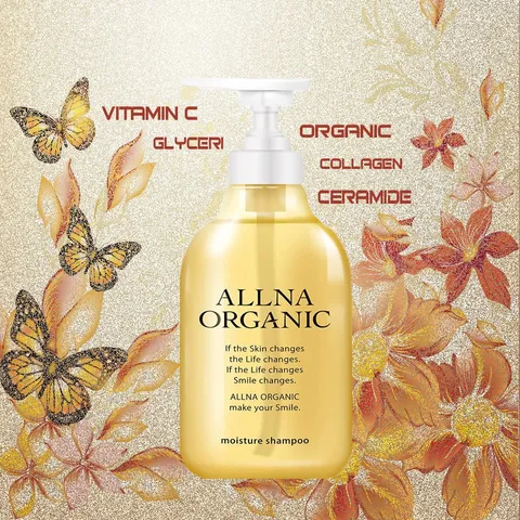 Dầu Gội Dưỡng Ẩm Allna Organic 500ml - Chăm Sóc Tóc Mềm Mượt Như Salon, Giúp Tóc Ẩm và Bóng Đẹp, Không Bết Tóc
