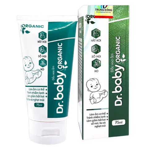 Dầu Xoa Ấm Cho Bé Đa Năng Dr.Baby Organic - Giúp Giảm Ho, Thoáng Đường Thở, An Toàn Cho Trẻ Sơ Sinh 75ml