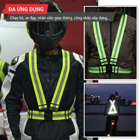 Dây đai phản quang chạy bộ, đạp xe GoodFit GF04RA - Bảo vệ an toàn với phản quang ban đêm, dụng cụ thể thao lý tưởng cho người yêu thể thao
