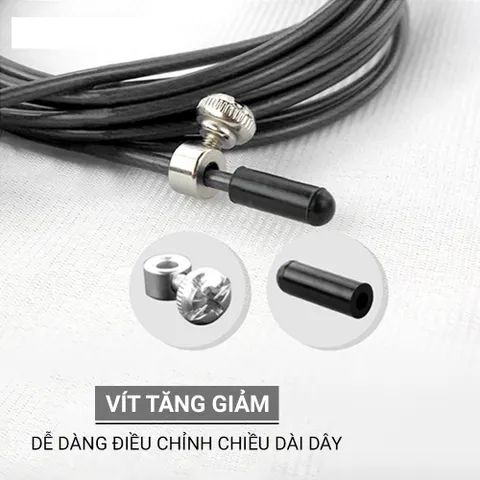 Dây Nhảy Thể Dục Điều Chỉnh Độ Dài Goodfit GF901JR - Dây Nhảy Thép Bọc PU Siêu Bền Cho Tập Luyện Trong Nhà Và Ngoài Trời