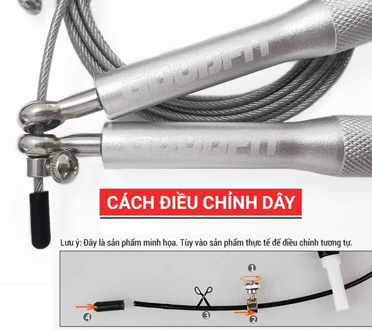 Dây Nhảy Thể Dục Điều Chỉnh Độ Dài Goodfit GF901JR - Dây Nhảy Thép Bọc PU Siêu Bền Cho Tập Luyện Trong Nhà Và Ngoài Trời
