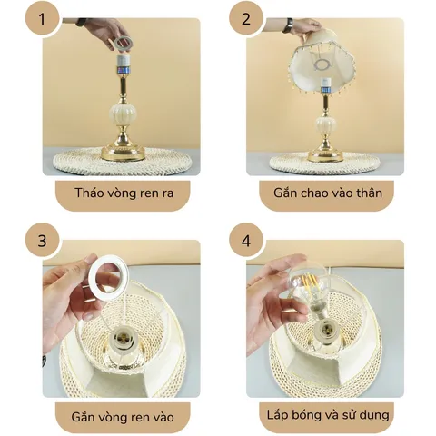 Đèn Ngủ Huta Light For Life CD1 - Đèn Bàn Sang Trọng Bằng Thép và Sứ, Tiết Kiệm Điện, Trang Trí Nội Thất Thông Minh