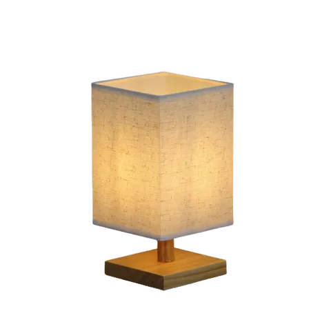 Đèn Ngủ Để Bàn Huta Light For Life G3 - Chao Vuông Vải Lanh Vintage, Ánh Sáng Vàng Ấm Thư Giãn, Trang Trí Nội Thất Hiện Đại