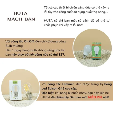 Đèn Ngủ Pha Lê Để Bàn Huta Light For Life PL1 - Sang Trọng, Kim Loại Chống Gỉ, Ánh Sáng Vàng Ấm, Thích Hợp Cho Mọi Không Gian