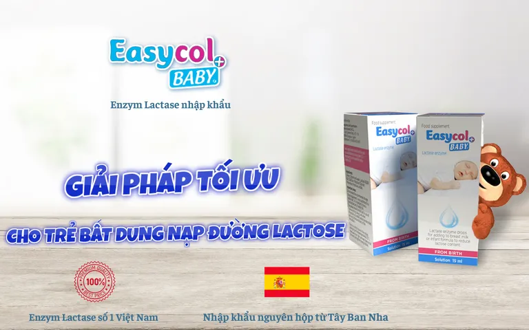 Enzym Lactase Easycol Baby 15ml - Hỗ Trợ Cải Thiện Tiêu Hóa Cho Trẻ Sơ Sinh & Trẻ Nhỏ, Giúp Hấp Thụ Đường Lactose Tốt Hơn