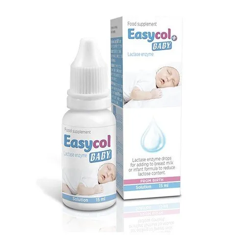 Enzym Lactase Easycol Baby 15ml - Hỗ Trợ Cải Thiện Tiêu Hóa Cho Trẻ Sơ Sinh & Trẻ Nhỏ, Giúp Hấp Thụ Đường Lactose Tốt Hơn