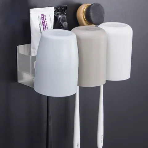 Kệ Đựng Bàn Chải Kem Đánh Răng 3 Ngăn Dán Tường Hobby CD4M Inox Không Rỉ Sang Trọng - Trang Trí Nhà Tắm Gọn Gàng
