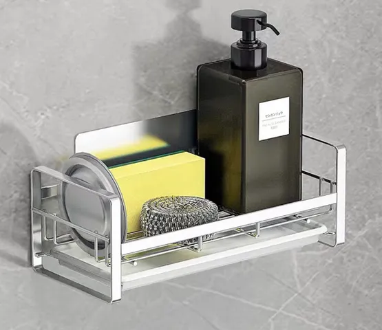 Kệ Đựng Đồ Rửa Chén Dán Tường Inox 304 Hobby Home Decor KRC6 - Chống Gỉ, Dễ Dàng Lắp Đặt, Phù Hợp Với Không Gian Bếp Hiện Đại