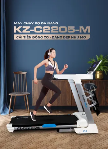 Máy Chạy Bộ Zasami KZ-C2205M - Động Cơ 3HP, Tập Đa Dạng, Hệ Thống Giảm Chấn, Khung Chắc Chắn, Hỗ Trợ 130kg, Tùy Chỉnh Bài Tập