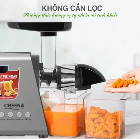 Máy Ép Chậm Trục Ngang Creen CRJ-250 - Ép Kiệt 95% Nước, Công Suất 250W, Tiết Kiệm Dinh Dưỡng, Dễ Vệ Sinh - Thích Hợp Cho Nhà Bếp