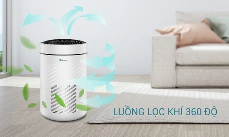 Máy lọc không khí Casper AP-250MAH 22W - Tiết kiệm điện, lọc không khí hiệu quả cho phòng 20-30m², thiết kế nhỏ gọn, nhẹ 2.8kg.